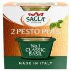 Sacla' Classic Basil Pesto Pots, 2x45g