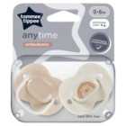  Tommee Tippee Anytime Orthodontic Soothers 0-6M 2 per pack