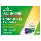 Morrisons Max Strength Cold & Flu Relief All In One Capsules 16 per pack