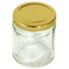 Tala Round Glass Preserving Jar with Gold Lid