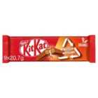 Kit Kat 2 Finger Orange Milk Chocolate Biscuit Bar Multipack 9 Pack 186.3g