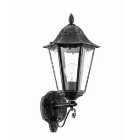 Eglo Navedo Outdoor Black & Silver LED Up Lantern Wall Light - 60W E27