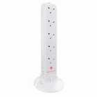 Masterplug 13A 10 Socket Surge Protected Power Tower - 1m