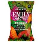 EMILY Veg Crisps Rainbow Roots Sweet Potato, Carrot & Beetroot Sharing 100g