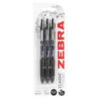 Zebra Classic Smooth Black Ballpoint Pens 3 per pack