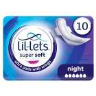 Lil-Lets Soft Pads Night 10 per pack