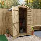 Forest Garden 4 x 3 ft Apex Overlap Pressure Treated Windowless Shed