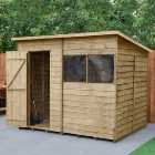 Forest Garden 8 x 6 ft Pent Overlap Pressure Treated Shed