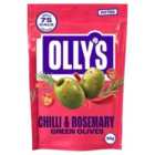 Olly's Olives Chilli & Rosemary Green Halkidiki Olives - The Bandit 50g