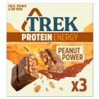 TREK Peanut Power Protein Energy Bars 3 x 55g