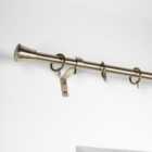 Trumpet Extendable Metal Curtain Pole with Rings