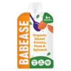 Babease Baby Food Organic Sweet Potato, Peas & Spinach Pouch, 6mths+ 100g