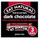 Eat Natural Dark Chocolate Cranberries & Macadamias Bars 3 x 45g