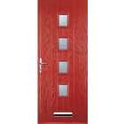 Euramax 4 Square Red Right Hand Composite Door