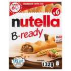 Nutella B-ready Chocolate & Hazelnut Wafer Biscuit Snack Bars Multipack 132g
