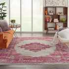 Ivory and Fuchsia Passion Rug
