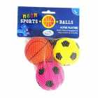 Happy Pet Neon Sports Ball Dog Toy 3 per pack