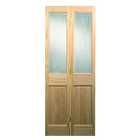 Wickes Skipton Glazed Clear Pine 4 Panel Internal Bi-Fold Door
