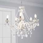 Marie Therese Chrome Integrated LED 5 Light Chandelier