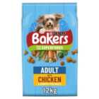 Bakers Adult Dry Dog Food Chicken & Veg 12kg