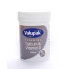 Valupak Vitamins Calcium 400mg & Vitamin D 2.5ug Tablets 30 per pack