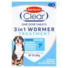 Bob Martin Clear 3 In 1 Wormer Tablets for Dogs 4PK