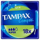 Tampax Compak Super Tampons with Applicator 18 pack 18 per pack
