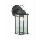 Zinc Ceres Black Bevelled Glass Lantern Light - 60W