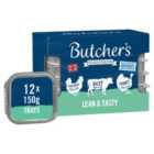 Butcher's Wholegrain Lean & Tasty Low Fat Dog Food Trays Variety Pack 12 x 150g