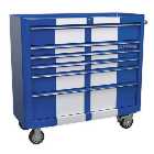 Sealey AP41206BWS Rollcab 6 Drawer Wide Retro Style (Blue and White)