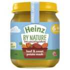 Heinz By Nature Beef & Sweet Potato Mash Baby Food Jar 6+ Months 120g
