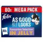 Felix As Good As it Looks Mixed Selection in Jelly Wet Cat Food 80 x 100g