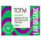 TOTM Organic Cotton Non-Applicator Tampons Super 18 per pack