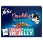 Felix Doubly Delicious Ocean Recipes in Jelly Wet Cat Food 12 x 100g