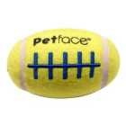 Petface Squeaky Rugby Tennis Ball Dog Toy