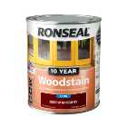 Ronseal 10 Year Woodstain - Deep Mahogany 750ml