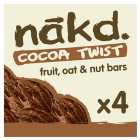 nakd. Cocoa Twist Fruit, Nut & Oat Bars Multipack 4 x 30g