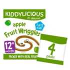 Kiddylicious Apple Fruit Wriggles, 12 months+ Multipack 4 x 12g