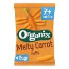 Organix Melty Carrot Puffs Baby Snacks, 4s