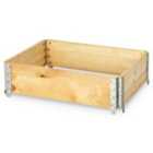 Verve Small Pine & steel Rectangular Raised bed kit 0.48m²