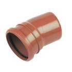 FloPlast 110mm Underground Drainage Bend Socket/Spigot 15 - Terracotta