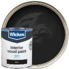 Wickes Non Drip Matt Wood & Metal Paint - Black - 750ml