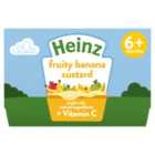 Heinz By Nature Fruity Banana Custard Baby Food Dessert Pots 6+ Months 4 x 100g