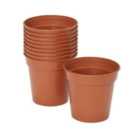 Verve Lei Terracotta Plastic Circular Grow pot (Dia)7.6cm, Pack of 10