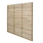 Forest Garden Contemporary Single Slatted Fence Panel 1800 x 1800mm 6 X 6ft Multi Packs