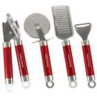 Morphy Richards 4-Piece Kitchen Gadget Set - Red