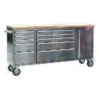 Sealey AP7210SS Mobile 10 Drawer Stainless Steel Cabinet with Cupboard