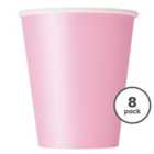 Pastel Pink Paper Party Cups 8 per pack