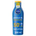 Nivea Sun Protect and Moisture Sun Cream Lotion SPF50 200ml