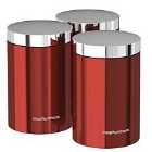 Morphy Richards Accents Set of 3 Storage Canisters - Red